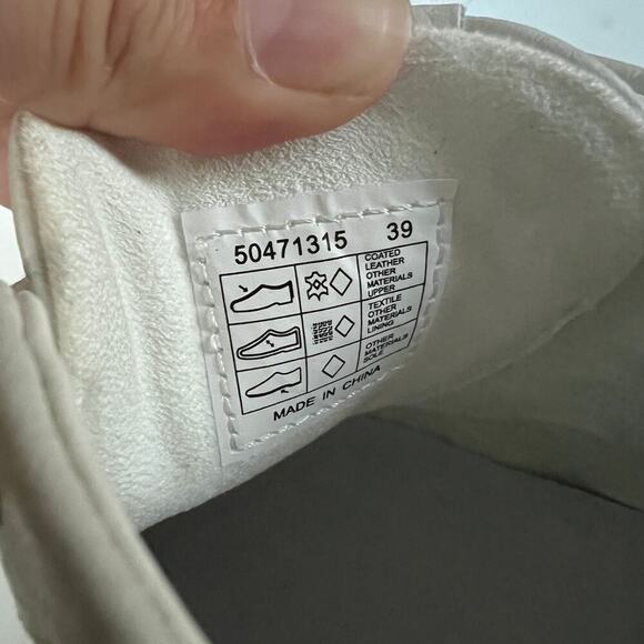 HUGO Boss Zero Tenn White Leather Sneakers Size 39 - Picture 10 of 10